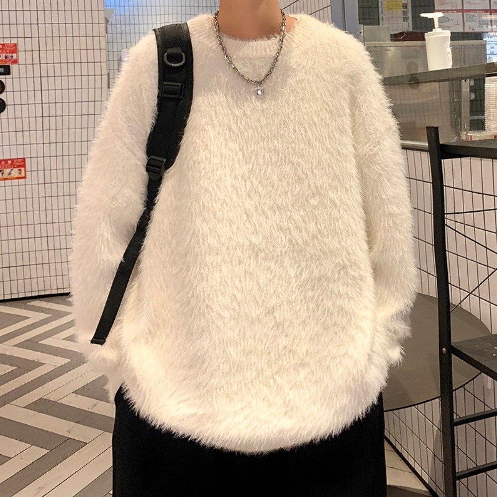 라쿤맨즈 겨울 두꺼운 라운드 넥 스웨터 AW472